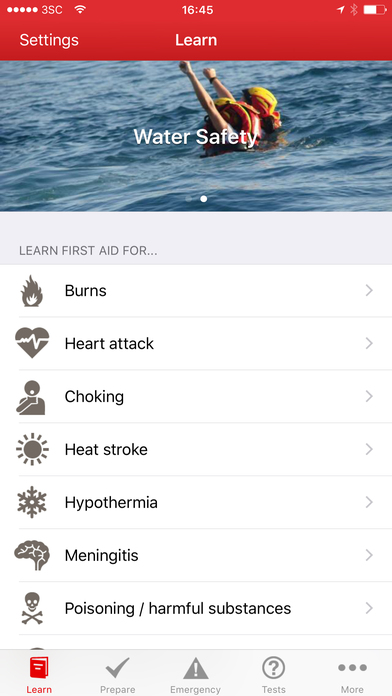 App Store There are plenty of emergency scenarios and first aid techniques laid out for you.
